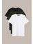 Metalıc Erkek Çok Renkli T- Shirt Regular Fit Rahat Kesim V Yaka 3'lü Basic Tişört Paketi 1