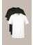 Metalıc Erkek Çok Renkli T- Shirt Regular Fit Rahat Kesim Bisiklet Yaka 3'lü Basic Tişört Paketi 1