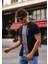 Baskılı Slim Fit Erkek Tişört Bisiklet Yaka T-Shirt %100 Pamuk 3