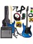 GLC-40BL-50AMP Elektro Gitar Seti 50 Watt Şarjlı Bt Amfi Kulaklık ve Full Set 1