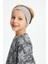 Gri Erkek Çocuk Pamuklu Penye Oversize Gri T-Shirt Bandana 2'li Takım 3