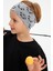 Gri Desenli-Siyah Erkek Çocuk Pamuklu Penye Oversize Kamuflaj T-Shirt Bandana İkili Takım 3