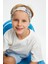 Beyaz Desenli-Beyaz Erkek Çocuk Pamuklu Penye Oversize Beyaz T-Shirt Bandana 2'li Takım 4