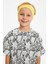 Sarı-Beyaz Erkek Çocuk Pamuklu Penye Oversize Beyaz T-Shirt Sarı Bandana 2'li Takım 1