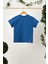 Mavi-Mavi Erkek Çocuk Pamuklu Penye Oversize Mavi T-Shirt Mavi Bandana İkili Takım Trend Seri 1 5