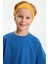 Hardal-Mavi Erkek Çocuk Pamuklu Penye Oversize Mavi T-Shirt Hardal Bandana İkili Takım 2