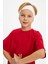 Kırmızı-Beyaz Erkek Çocuk Pamuklu Penye Oversize Kırmızı T-Shirt Beyaz Bandana 2'li Takım 3