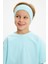 Buz Mavi-Buz Mavi Erkek Çocuk Pamuklu Penye Oversize Buz Mavi T-Shirt Bandana İkili Takım 1