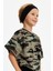 Siyah-Kamuflaj Erkek Çocuk Pamuklu Penye Oversize Kamuflaj T-Shirt Bandana İkili Takım 2