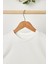 Beyaz Kız Çocuk Kısa Kollu Bisiklet Yaka Terletmez, Rahat Pamuklu Penye T-Shirt 3