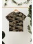 Kamuflaj Kız Çocuk Kısa Kollu Bisiklet Yaka Terletmez, Rahat Pamuklu Penye T-Shirt 1