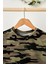 Kamuflaj Kız Çocuk Kısa Kollu Bisiklet Yaka Terletmez, Rahat Pamuklu Penye T-Shirt 3
