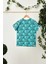 Turkuaz Kız Çocuk Kısa Kollu Bisiklet Yaka Terletmez, Rahat Pamuklu Penye T-Shirt 1