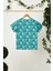 Turkuaz Kız Çocuk Kısa Kollu Bisiklet Yaka Terletmez, Rahat Pamuklu Penye T-Shirt 2