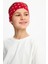 Kırmızı Puantiyeli-Beyaz Kız Pamuklu Penye T-Shirt Bandana 2^li Takım -Spor Rahat Best Of Koleksiyon 3 2