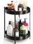 Mutfak Banyo Düzenleyici 35 cm Siyah 2 Katlı Çok Amaçlı Organizer Standı 1
