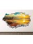 Cennet Plajı Gün Batımı Full Hd Baskı 3D Modern Duvar Sticker 1