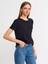 3471 Bisiklet Yaka Basic T-Shirt Siyah 1