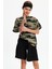 Siyah-Kamuflaj Kız %100 Pamuklu Penye T-Shirt Bandana 2^li Takım -Spor Rahat Best Of Koleksiyon 5 5
