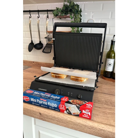 Roll-Up Kesilmiş Mini Pişirme Kağıdı Airfryer - Tost Makinesi - Mini Fırın Uyumlu 12 Yaprak x 4 Kutu