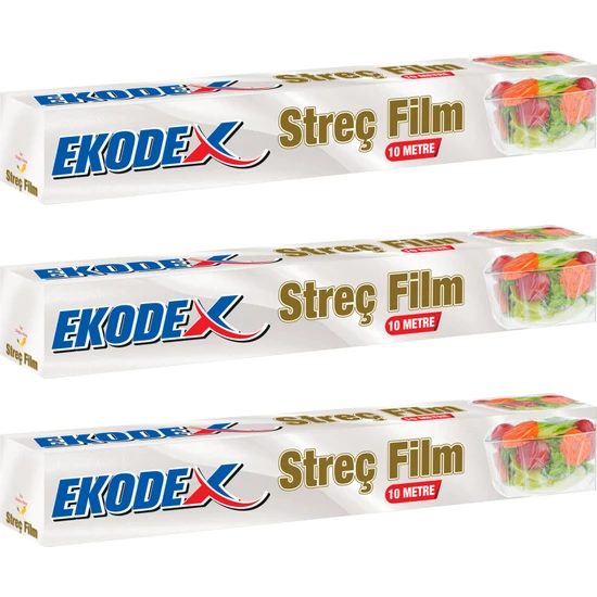 Ekodex Streç Film 10 mt x 3 Paket