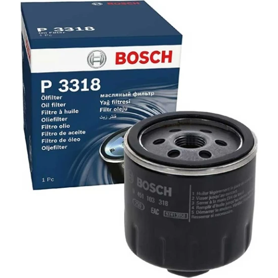 Bosch Vw Polo 1.4 Yağ Filtresi 2002-2007 Bosch