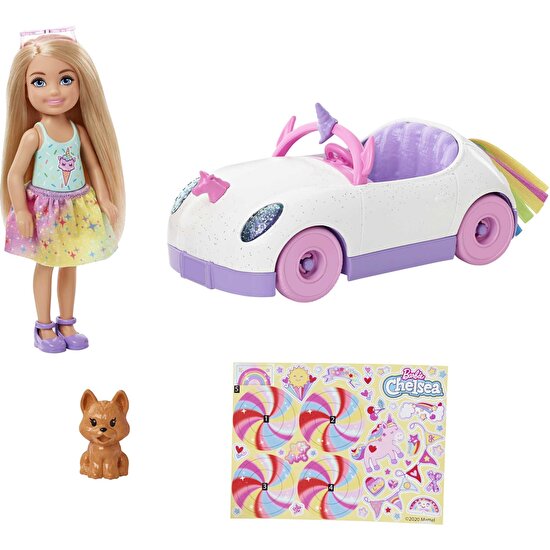 Barbie Chelsea  Bebek ve Arabası, 3 yaş ve üzeri, GXT41