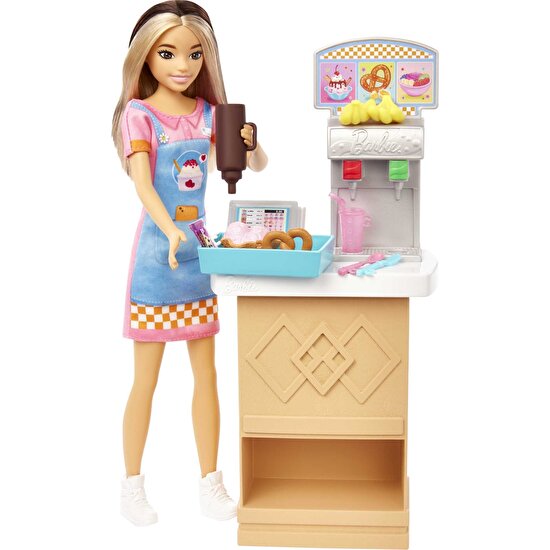 Barbie Bebekler, Skipper™ Bebek ve Renk Değiştirme Özelliği ve Aksesuarlarıyla Atıştırmalık Standı Oyun Seti,