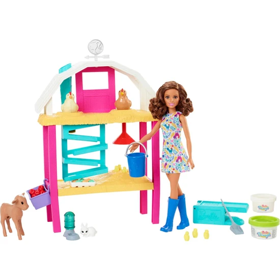 Barbie Eğlenceli Çiftlik Hayatı Oyun Seti, 4 yaş ve üzeri, HGY88