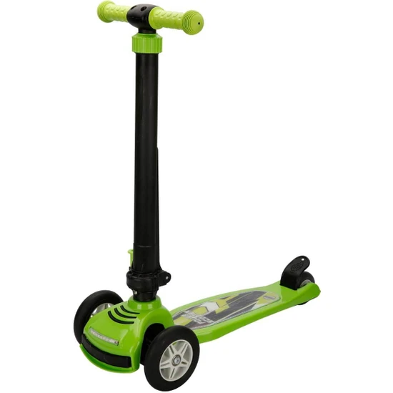 Pilsan Power 3 Tekerlekli Katlanabilir Işıklı Yeşil Scooter