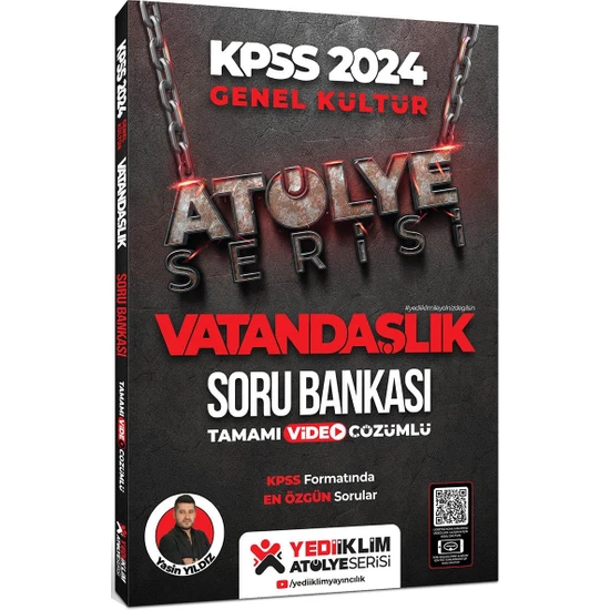 Yediiklim Yayınları 2024 Kpss Atölye Serisi Vatandaşlık Tamamı Video Çözümlü Soru Bankası