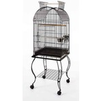 Oripet Oval Üstü Açılır Sehpalı Papağan Kafesi Siyah 51X51X152 cm Kolay Kullanım İçin Tasarlandı