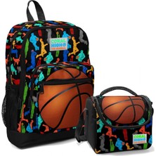Coral High Basketbol Erkek Çocuk Ilköğretim Okul Sırt Çantası ve Beslenme Çanta Seti