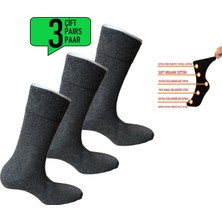 Happy Body Happy BODY(ART.13401) 3'lü Organik Erkek Dikişsiz Soft Sıkmayan Lastik Şeker Çorap