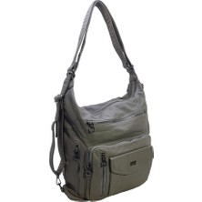 Baginn Y.S.Deri Kadın Sırt Çantası Fonksiyonel Kullanım Ister Omuz Ister Çapraz Askılı Postacı Çanta