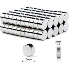 Yuvarlak Neodyum Mıknatıs Magnet - 5 mm Çap - 3 mm Kalınlık