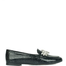 Fitbas 111026 066 Kadın Siyah Rugan Büyük & Küçük Numara Babet