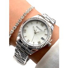 Ferrucci Takvimli Çelik Jübile Kordon Kadın Kol Saati