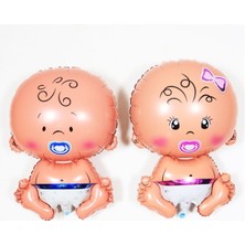 Parti Furyası Kız ve Erkek Bebek Cinsiyet Partisi Balonu 55cm x 73cm 2li Eğlenceli Doğum Günü Balonu