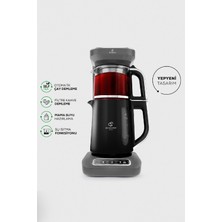 Karaca Çaysever Robotea Pro 4in1 Konuşan Otomatik Su Isıtıcı Çay ve Filtre Kahve Makinesi Space Gray