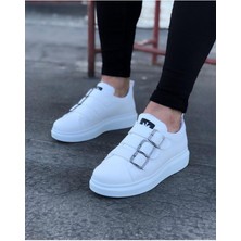 Bpm Wagoon WG050 Beyaz Tokalı Kalın Taban Erkek Ayakkabı