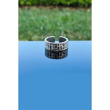 Trend Collection Antik Gümüş Kaplama Truth Gerçek Model Ayarlanabilir Yüzük