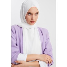 Butikgiz Beyaz Kadın Tesettür Hijap Hazır Multi Şifon Ipeksi Şal- Rahat, Yumuşak, Ekstra Hafif