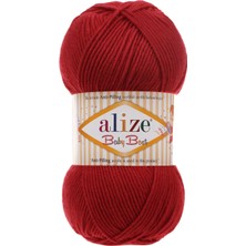 Alize Baby Best Anti-Pilling Bebe El Örgü Ipi - 106 Koyu Kırmızı