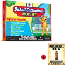 Adeda Yayıncılık Adeda Dikkati Güçlendiren Kipkip'in Maceraları Hikaye Seti  6-9 Yaş + Kişiye Özel Isimli Ahşap Harry Potter Kitap Ayracı