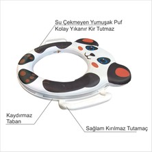 M3 Decorium Çocuk Bebek Yumuşak Puf Köpekli Wc Tuvalet Hela Tualet Klozet Kapağı Oturağı Adaptörü Lazımlık Ördek