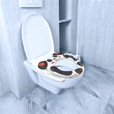 M3 Decorium Çocuk Bebek Yumuşak Puf Köpekli Wc Tuvalet Hela Tualet Klozet Kapağı Oturağı Adaptörü Lazımlık Ördek