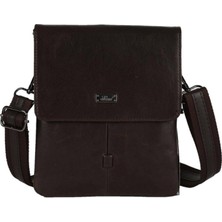 Baginn Deri Kahverengi Postacı Çantası 20*17 cm Kuzu Derisi ile Günlük Kullanım için Ergonomik Tasarım