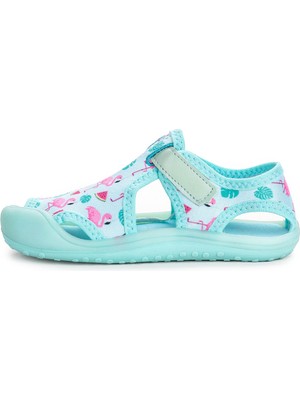 Kiko Kids Aqua Erkek/kız Çocuk Sandalet Panduf Ayakkabı 2001 Animal Turkuaz