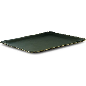 Deri Tepsi - El Yapımı 1 Adet 36X46 cm Yeşil LT3646